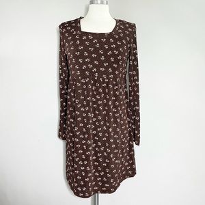 MOTHERHOOD Floral Print Long Sleeve Swing Dress